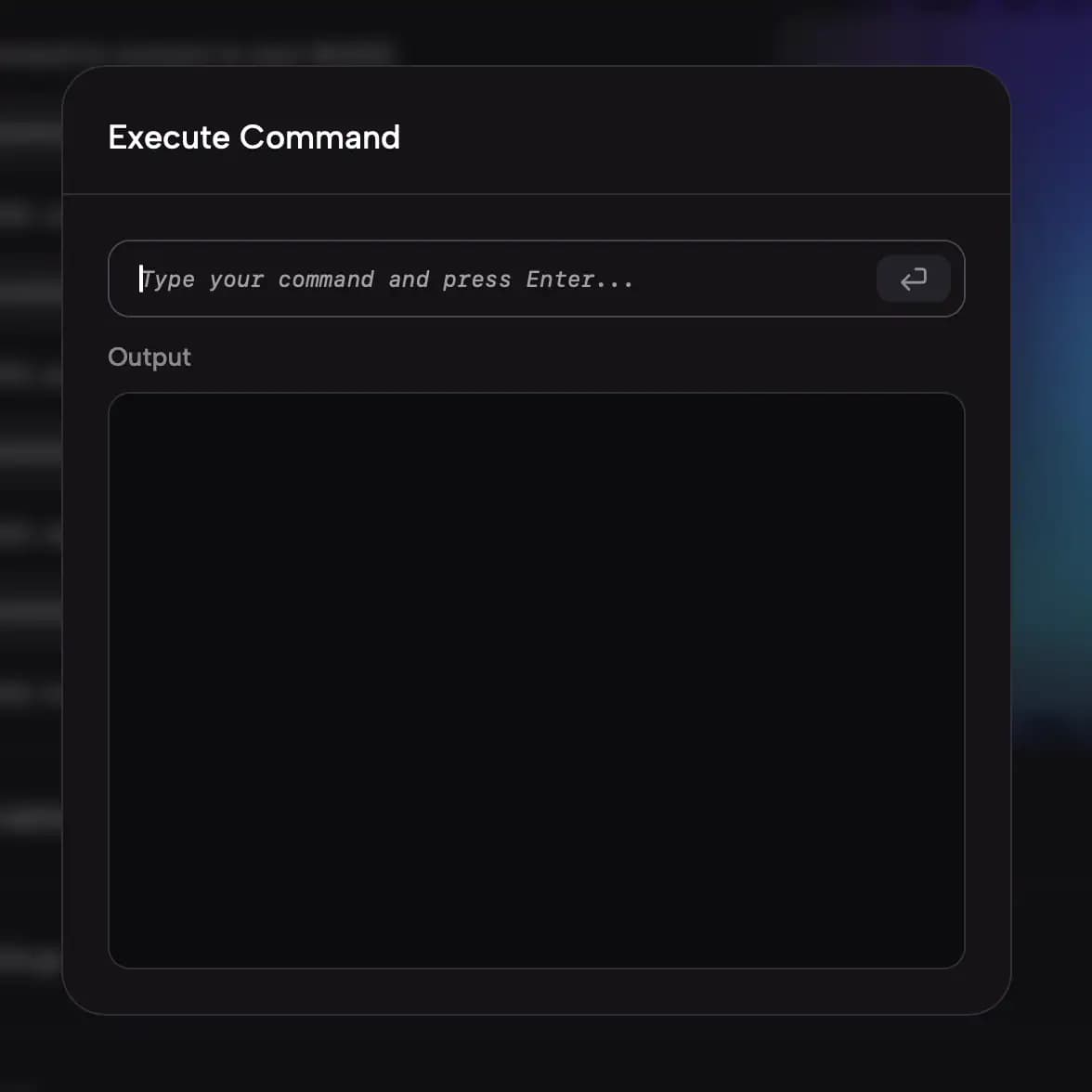 Command Execution Interface