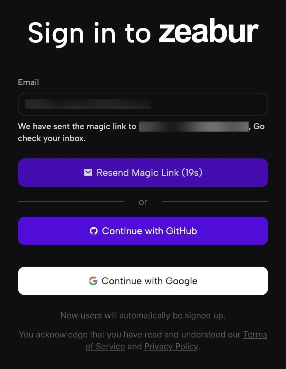 Verification mail sent